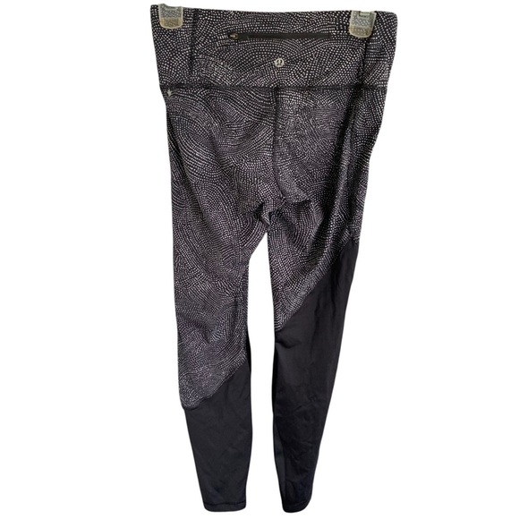 Lululemon Speed Wunder Tight Asym Free Spirit Ice Grey Black Womens Size 6 - Picture 6 of 10